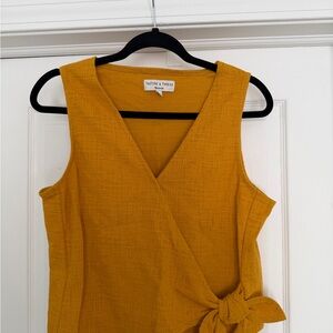 Madewell Texture & Thread Mustard Top